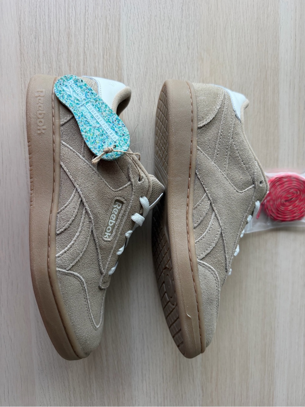 Reebok Club C 85 Vintage Sneakers Sz 8 Tan Suede Leather Gum Sole Retro NWT